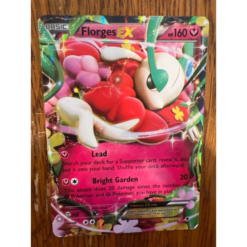 Pokemon Florges EX 67/119 XY Phantom Forces Holo Rare Card Fairy Type 2014